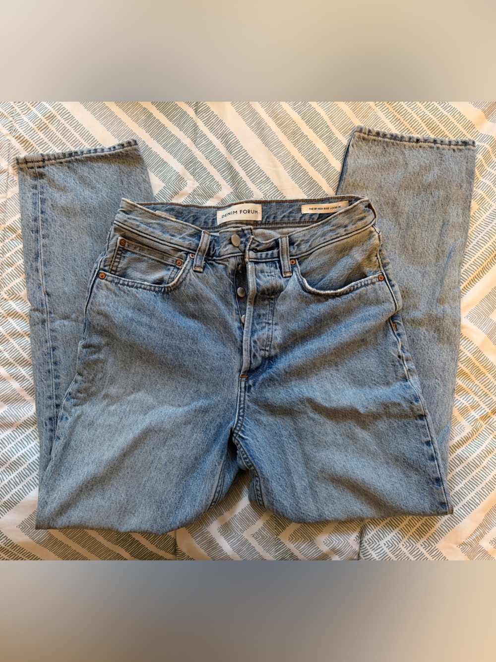 Denim Forum Boyfriend High Rise Loose Fit Jeans